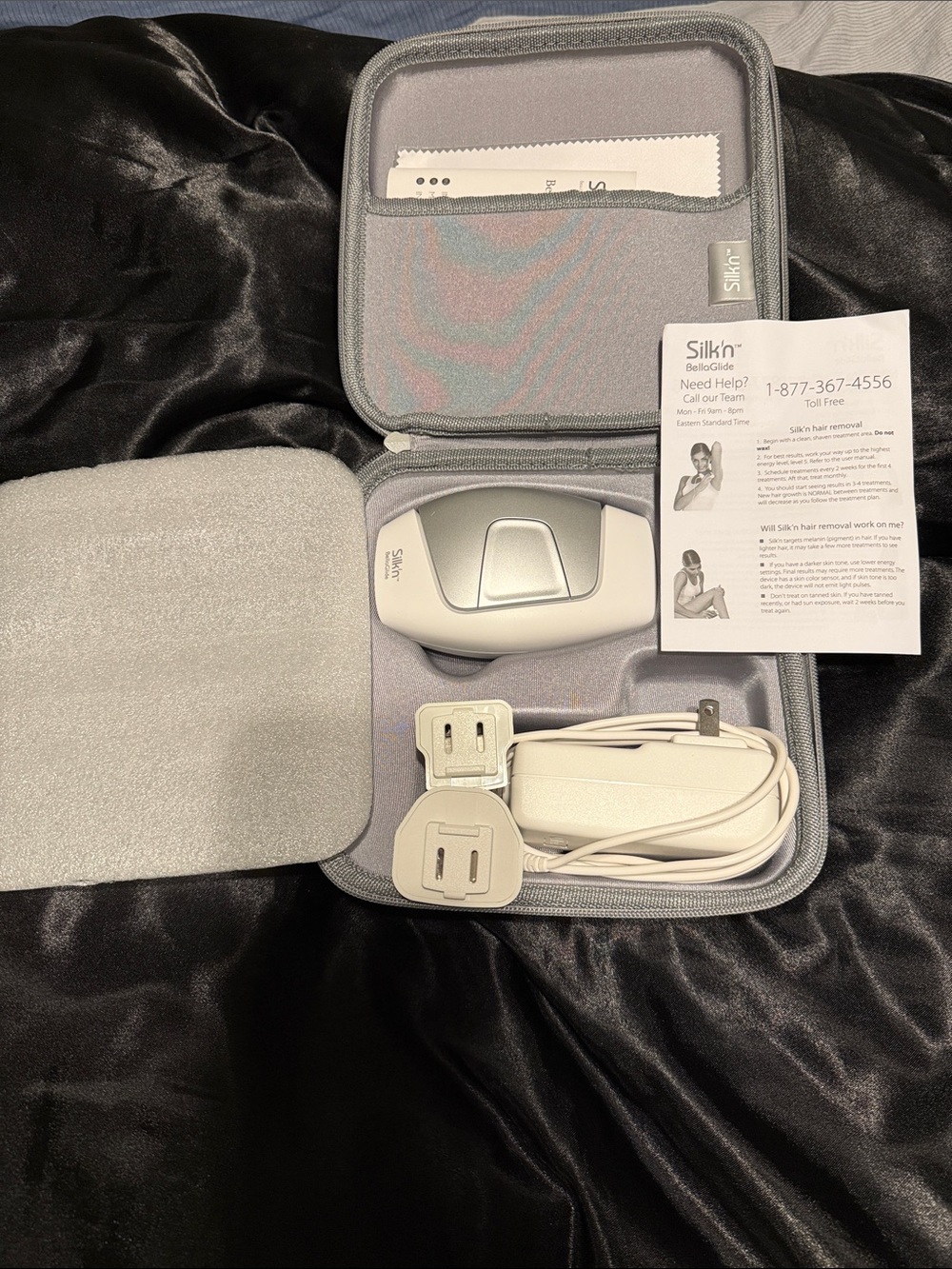 Silk'n Gray At-Home Hair Removal Device with Accessories
